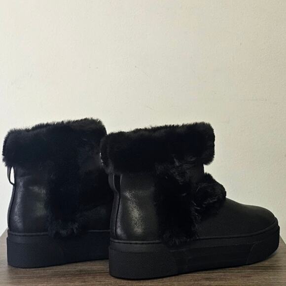 Steve Madden Kids Bunny Fur Boots  Big Kids Size 3 Black  NWT - Picture 4 of 9